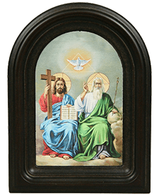 Икона "Святая Троица" в резной рамке, 20 х 15