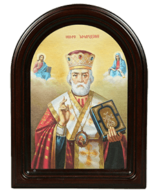 Икона "Святой Николай Чудотворец" в резной рамке, 27 х 20