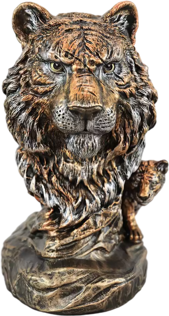 Статуэтка Тигр с тигренком (цвет Вернисаж)