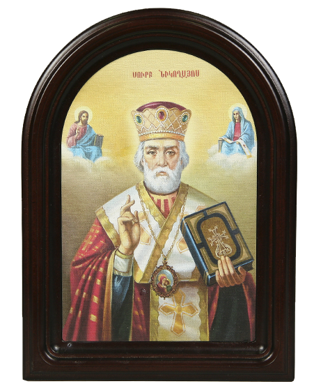 Икона "Святой Николай Чудотворец" в резной рамке, 27 х 20