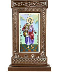 Икона-хачкар "Апостол Святой Варфоломей" в резной рамке, 27 х 17