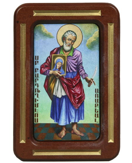 Икона "Апостол Святой Варфоломей" в резной рамке, 15 х 10