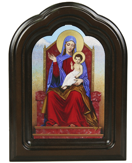Икона "Святая Дева Мария с младенцем" в резной рамке, 20 х 15