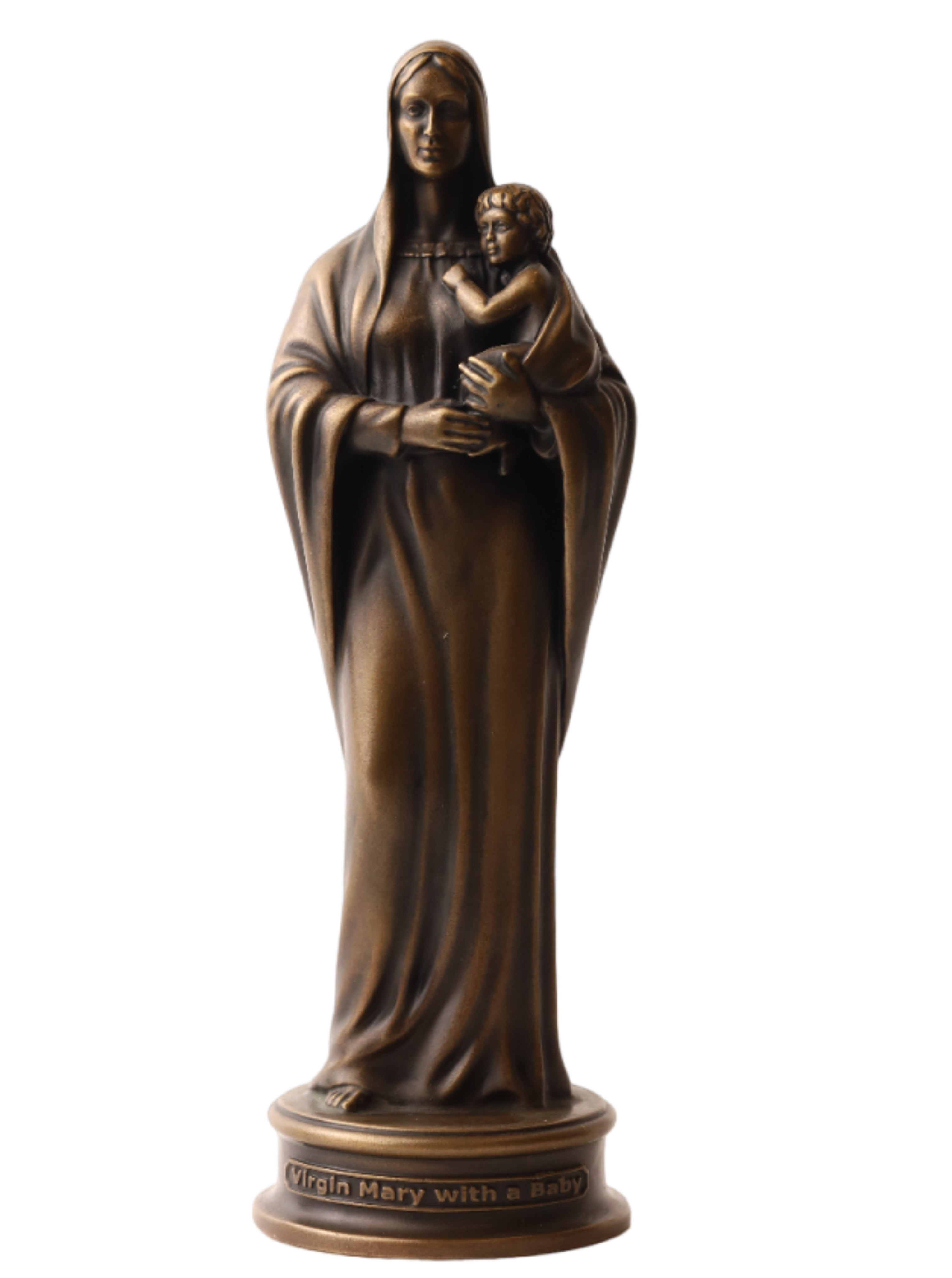 Статуэтка Дева Мария с младенцем, Бронза