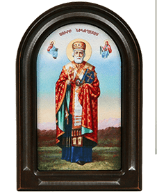 Икона "Святой Николай Чудотворец" в резной рамке, 15 х 10