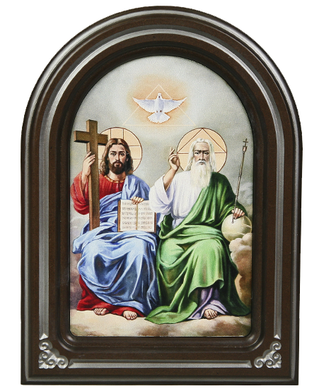 Икона "Святая Троица" в резной рамке, 27 х 20