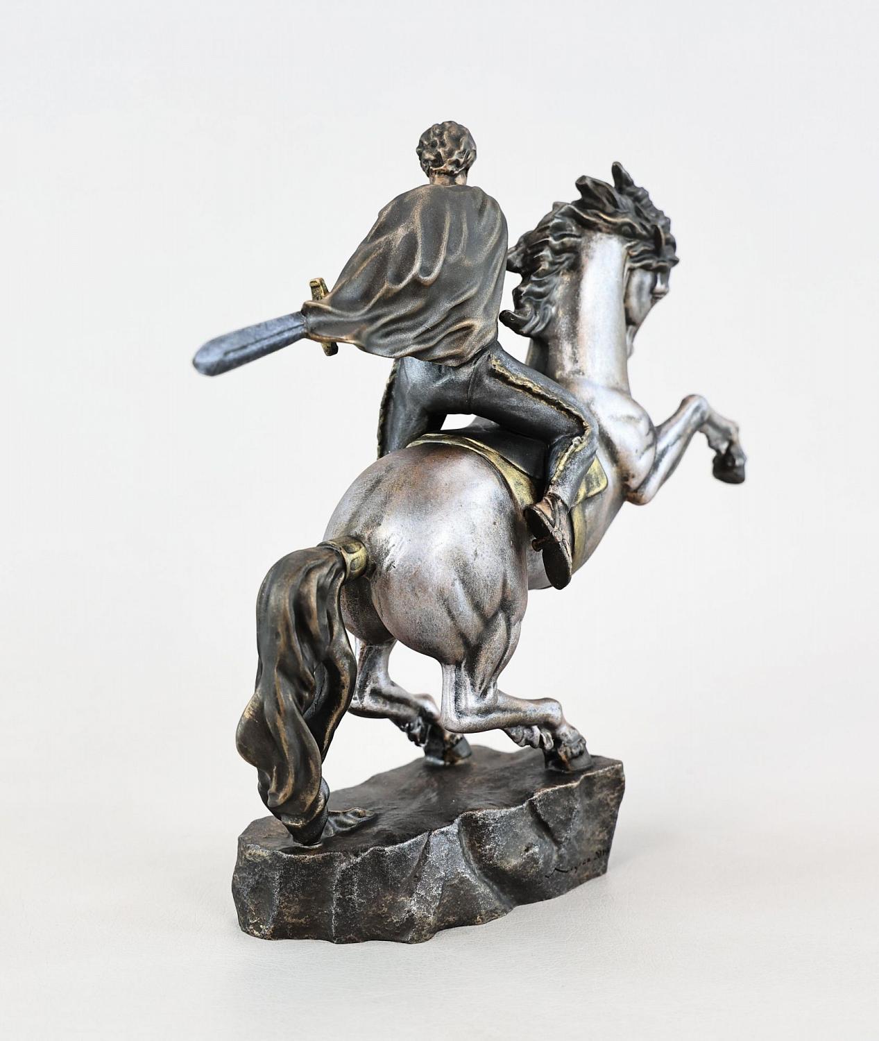 Статуэтка Давид Сасунский на коне (цвет Вернисаж)