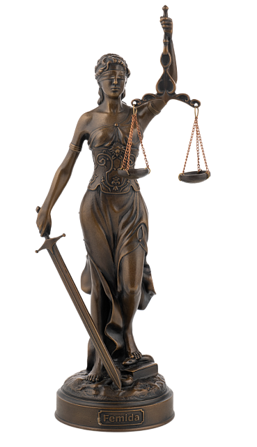 Статуэтка Богиня Фемида (со змеёй) (бронза)