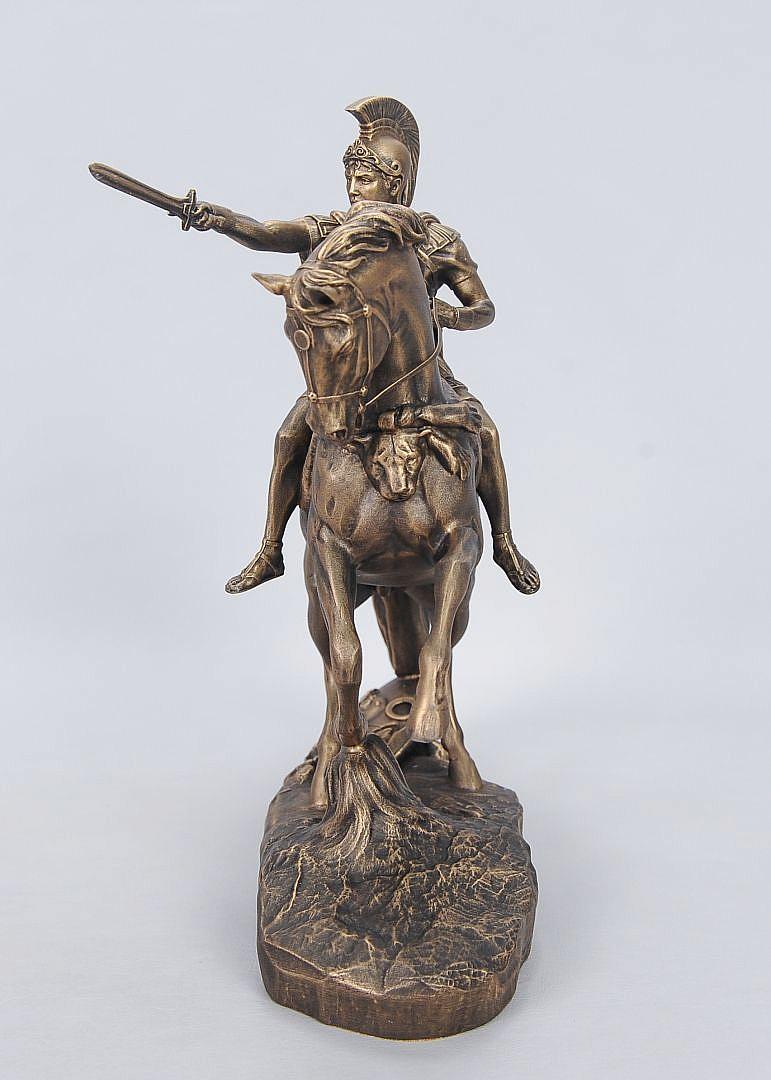 Статуэтка Александр Македонский на коне, цвет, ручная  роспись