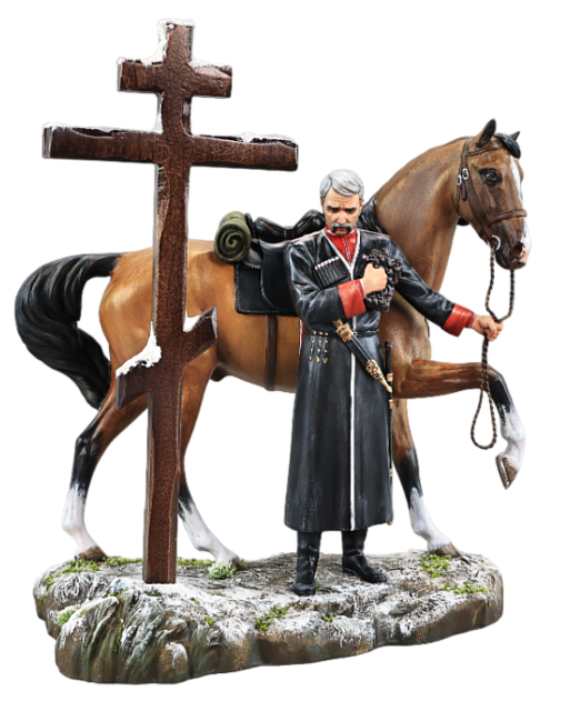 Статуэтка Покаяние казака (ручная роспись)