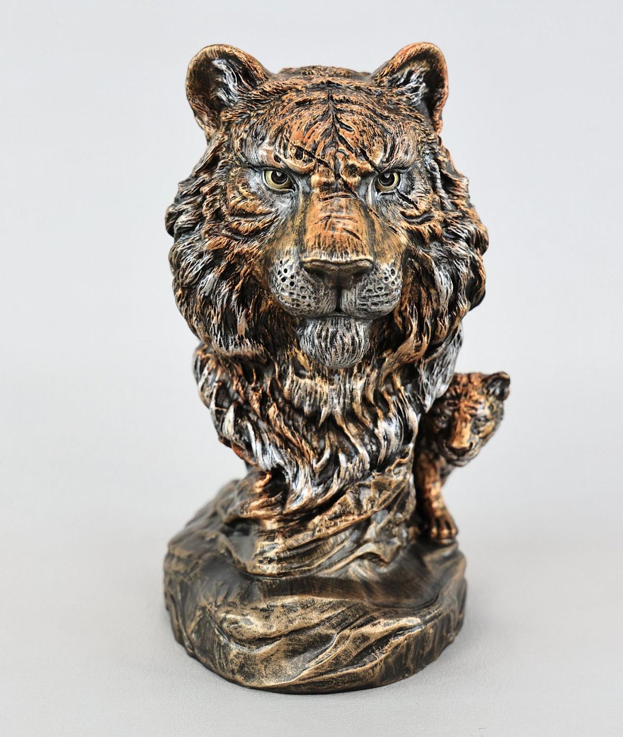 Статуэтка Тигр с тигренком (цвет Вернисаж)