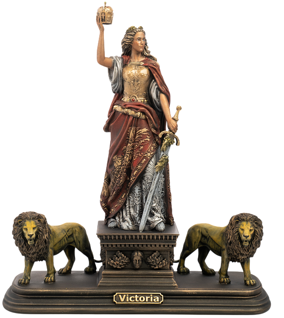 Статуэтка Богиня Виктория (со львами) (цвет Вернисаж)