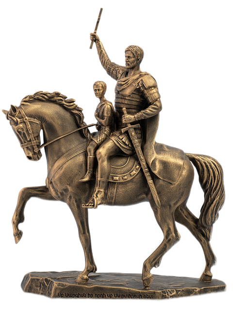 Статуэтка Святой Сурб Саркис с сыном Мартиросом на коне
