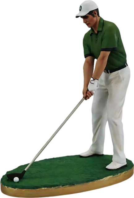 Статуэтка Гольфист с длинной клюшкой (ручная роспись)