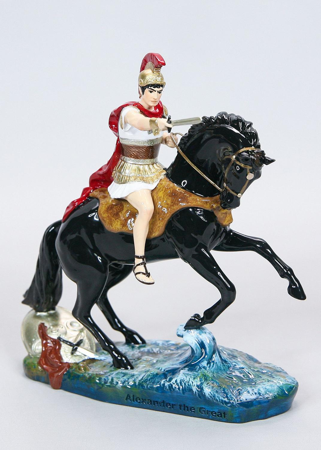 Статуэтка Александр Македонский на коне, цвет, ручная  роспись