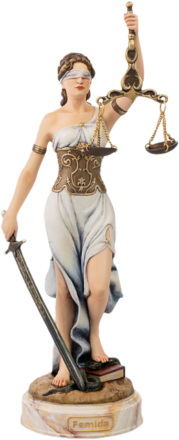 Статуэтка Богиня Фемида (со змеёй) (ручная роспись)