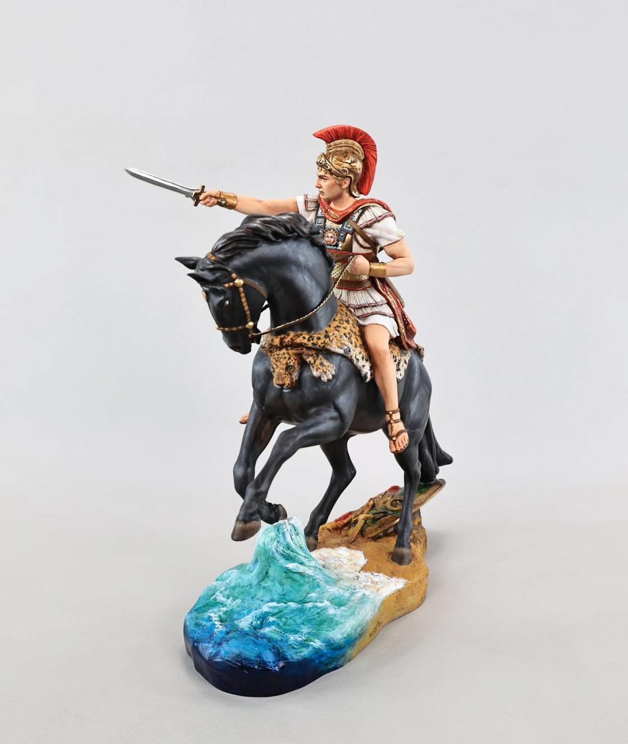 Статуэтка Александр Македонский на коне (ручная роспись)