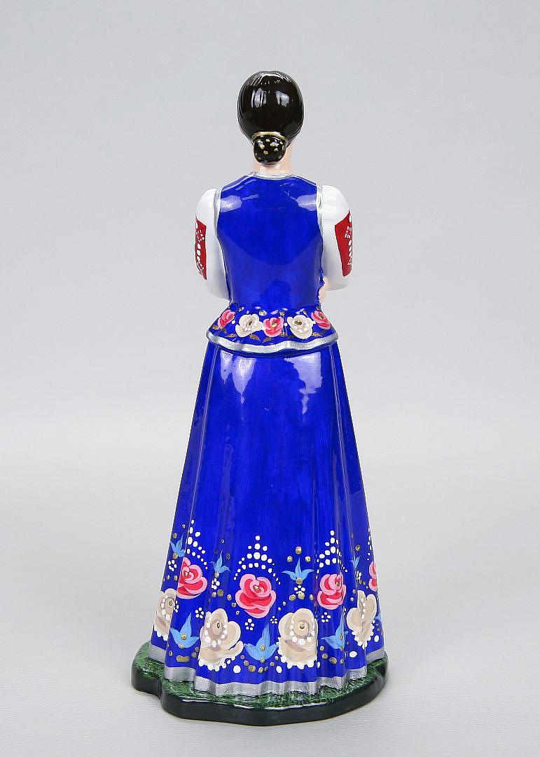 Статуэтка Казачка в синем платье малая (ручная роспись)