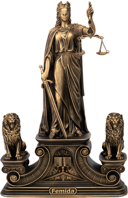 Статуэтка Богиня Фемида (со львами)