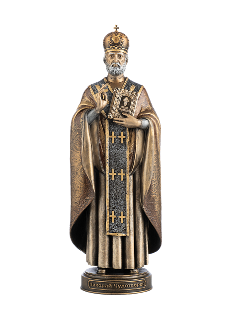 Статуэтка Святой Николай Чудотворец (холодная бронза) 