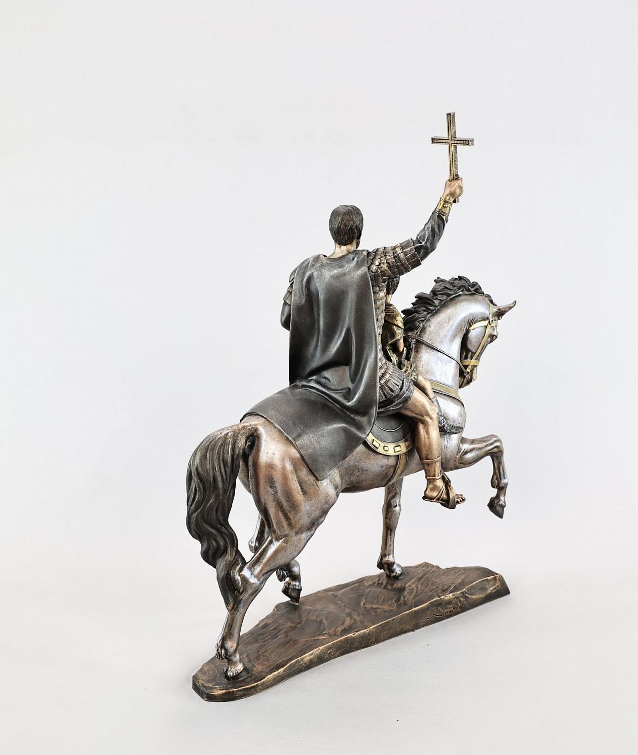 Статуэтка Святой Сурб Саркис с сыном Мартиросом на коне (цвет Вернисаж)