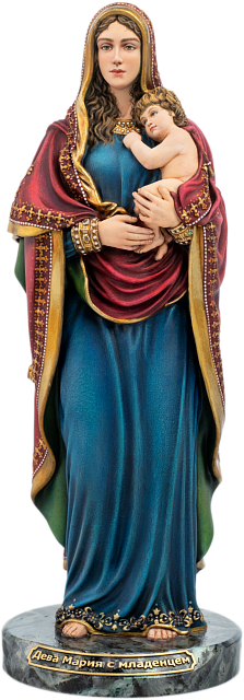 Статуэтка Святая Дева Мария с младенцем (ручная роспись) 