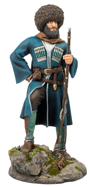 Статуэтка Черкес с ружьем (ручная роспись)