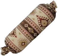 Подушка-валик (мутака на завязках из мебельной этно ткани)