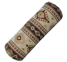 Подушка-валик (мутака на молнии из мебельной этно ткани)