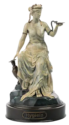 Статуэтка Гигиея (Гигея) - Богиня здоровья и чистоты, Бронза (цвет Вернисаж)