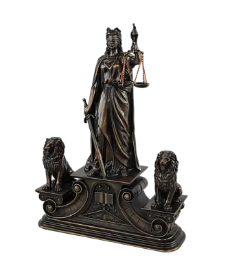 Статуэтка Фемида со львами, бронза