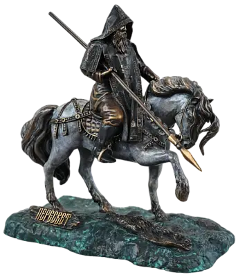 Статуэтка Святой Пересвет на коне (цвет Вернисаж), Бронза
