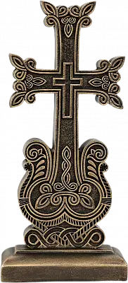 Крест на подставке (цвет антик)