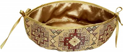 Сухарница - хлебница из ткани с орнаментом (овальная в ассортименте) 