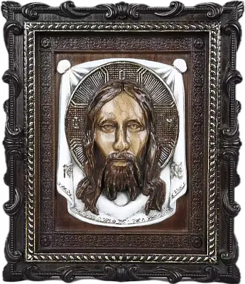 Икона Иисус бел. Плащеница