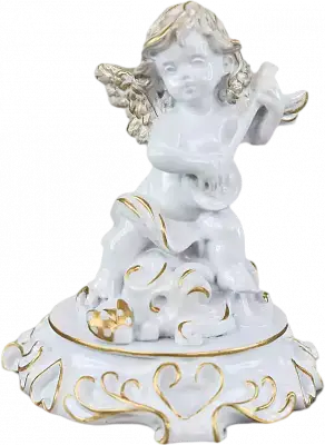 Статуэтка Ангелочек с музыкальным инструментом (ручная роспись)